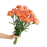 Load image into Gallery viewer, Orange carnation bouquet for weddings and events (BloombyBunches.ca)