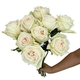 Load image into Gallery viewer,  White O&#39;Hara Garden Rose Bouquet - Elegant Wedding or Event Centerpiece (BloombyBunches.ca)